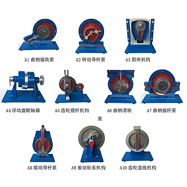 機(jī)構(gòu)運(yùn)動簡圖測繪模型（10件）,機(jī)械原理教學(xué)模型